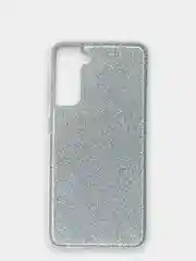 Серебряный чехол Samsung Galaxy S21, Самсунг Галакси С21 блестящий