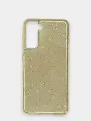 Золотой чехол Samsung Galaxy S21, Самсунг Галакси С21 блестящий