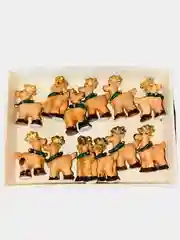 Бронзовый набор из 12 новогодних фигурок