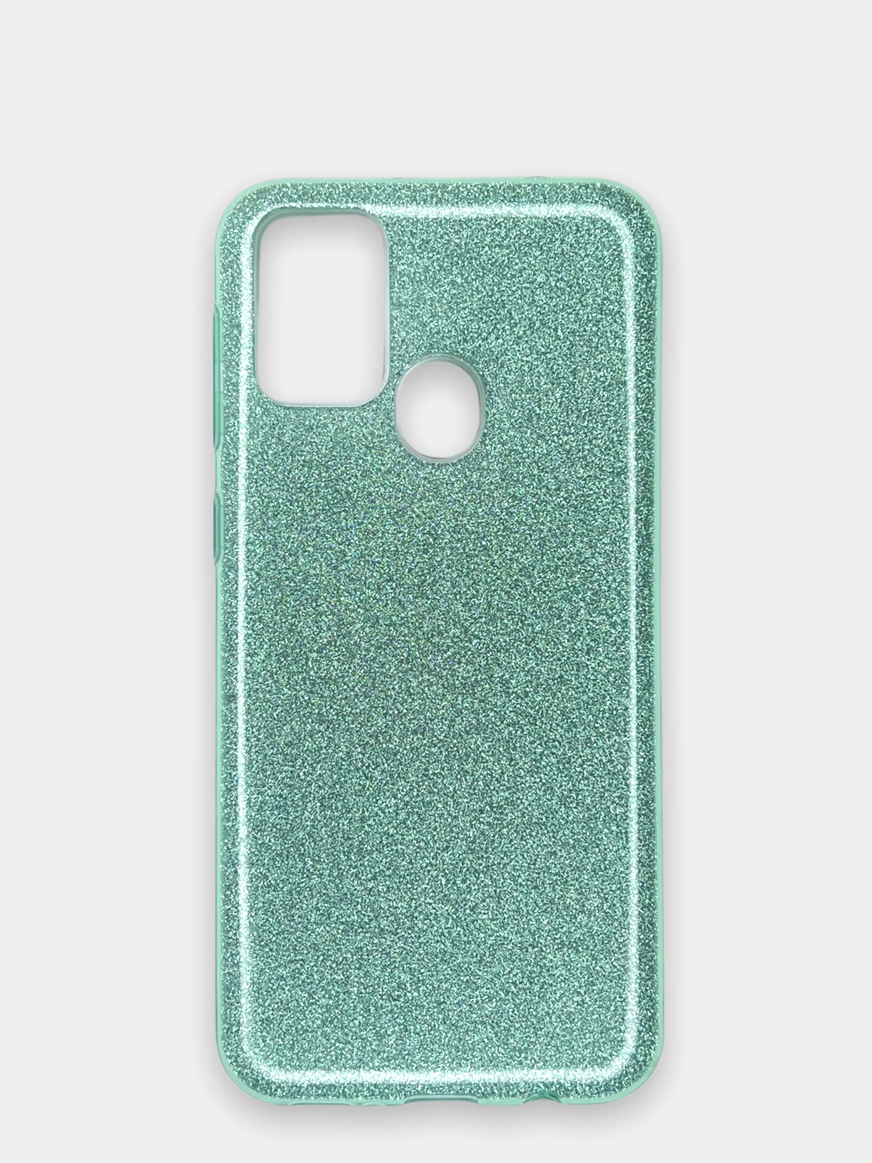 Зеленый чехол Samsung Galaxy M31, Самсунг Галакси М31 блестящий сияющий