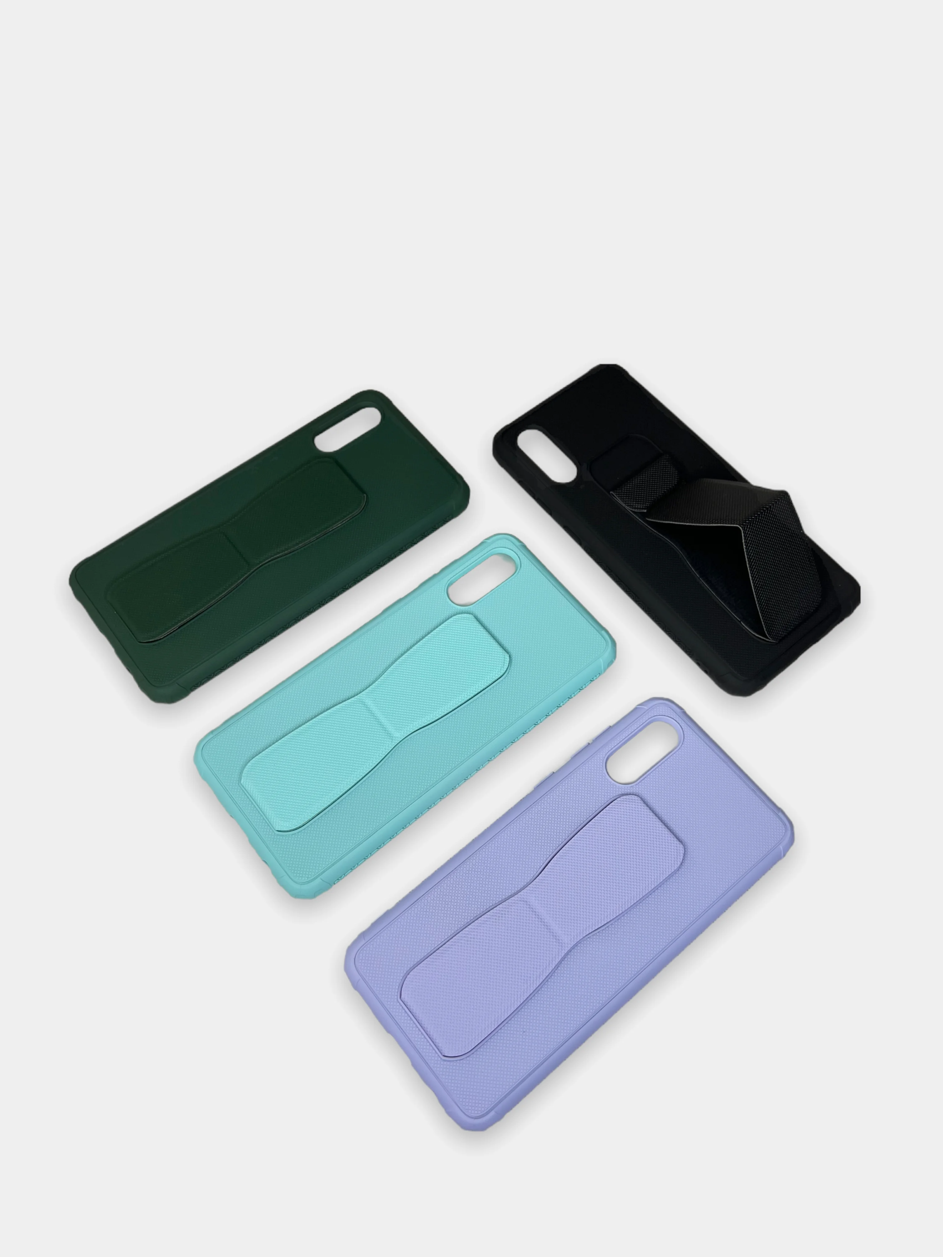 Бирюзовый чехол Samsung Galaxy A02, Самсунг Галакси А02 силиконовый рифленый с подставкой