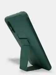 Бирюзовый чехол Samsung Galaxy A02, Самсунг Галакси А02 силиконовый рифленый с подставкой