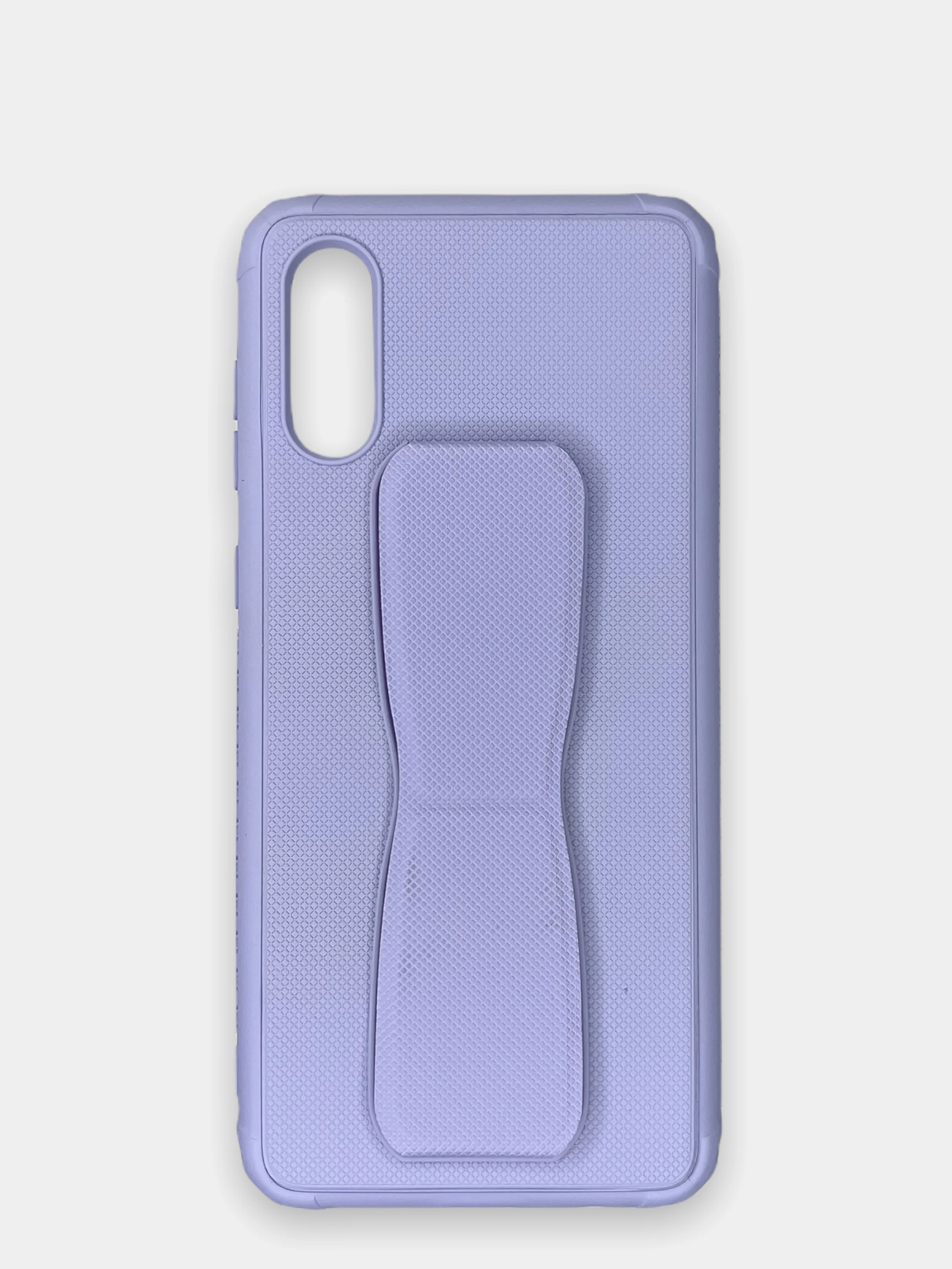 Лавандовый чехол Samsung Galaxy A02, Самсунг Галакси А02 силиконовый рифленый с подставкой