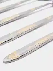 Серебряный набор чайных ложек с длинной ручкой 6 предметов Шарм/Ложка для кофе/Ложка для десерта