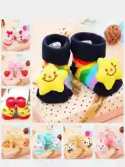 Носки пинетки детские антискользящие с игрушкой (0-12 месяцев)