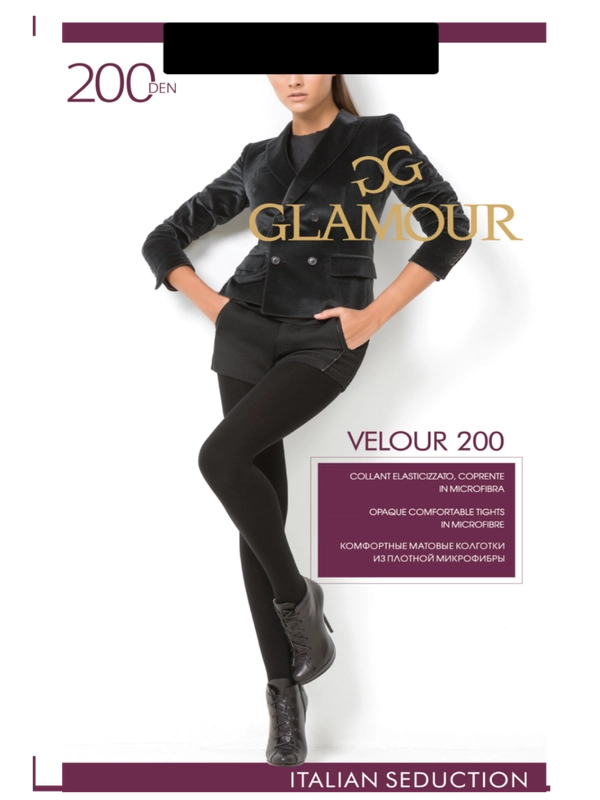 Колготки женские Glamour Velour 200 den, велюр
