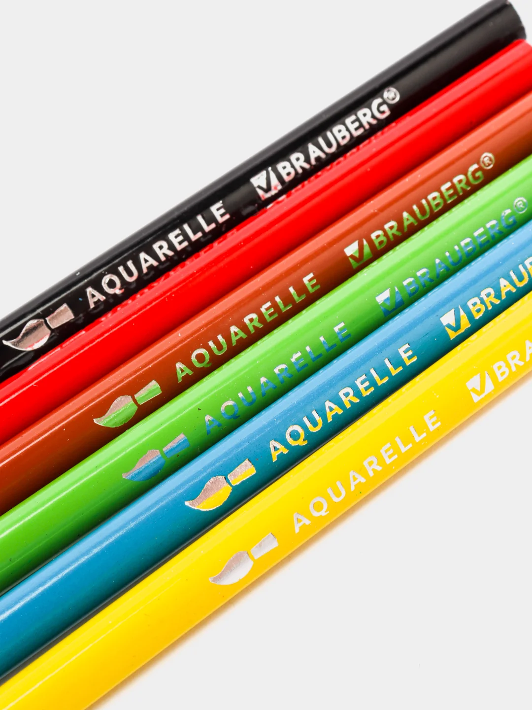 Карандаши цветные акварельные BRAUBERG PREMIUM AQUARELLE, 6 цветов