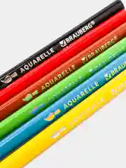 Карандаши цветные акварельные BRAUBERG PREMIUM AQUARELLE, 6 цветов