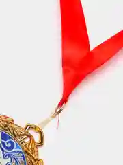 Медаль юбилейная с лентой "60 лет", синяя, d 70 мм