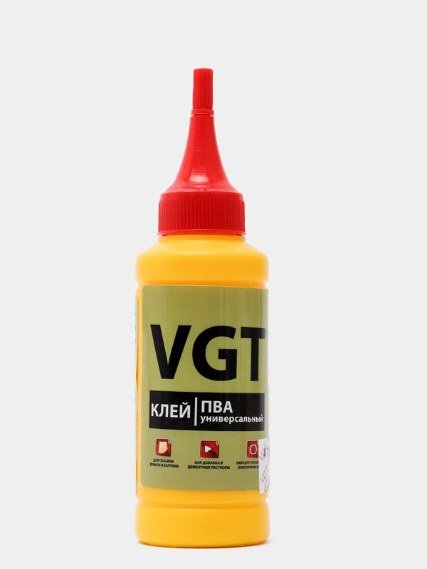Клей ПВА VGT, универсальный, 0,1 кг, флакон с дозатором