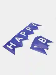 Лазурный гирлянда-растяжка и флажки  "Happy Birthday" 26 видов