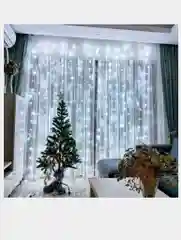 Белый гирлянда -штора 1,5*1,5м белый, разноцветный,  желтый