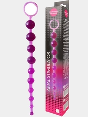 Анальная цепочка Anal stimulator, фиолетовая, 26 см