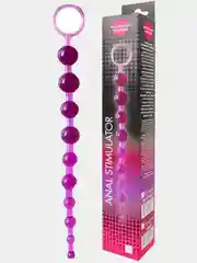 Анальная цепочка Anal stimulator, фиолетовая, 26 см