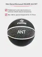 Белый мяч баскетбольный INGAME Ant №7