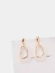 Бронзовый серьги "Total white"