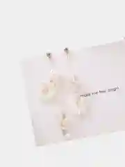 Лимонный серьги "Total white"