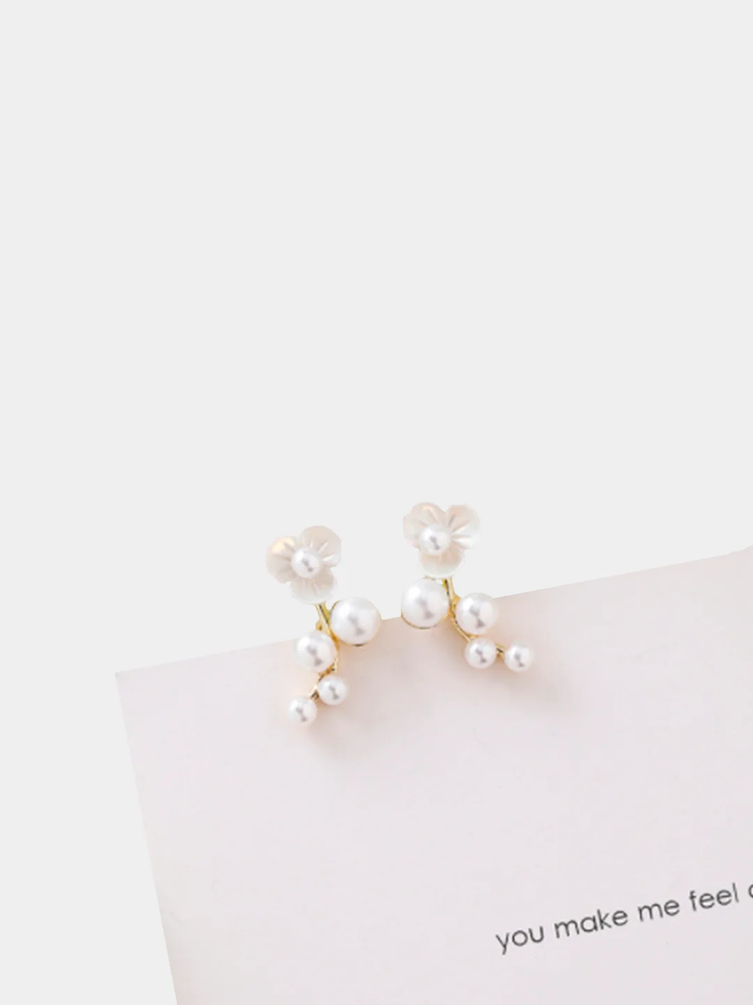 Манго серьги "Total white"