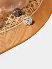 Слоновая кость серьги "Кофе с корицей"
