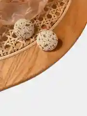 Бежевый серьги "Кофе с корицей"
