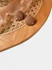 Хаки серьги "Кофе с корицей"