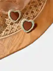 Коричневый серьги "Кофе с корицей"