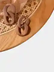 Прозрачный серьги "Кофе с корицей"