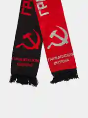 Теплый зимний шарф с принтом рок группы "Гражданская Оборона"