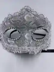 Черный маска карнавальная кружевная "Ажур"