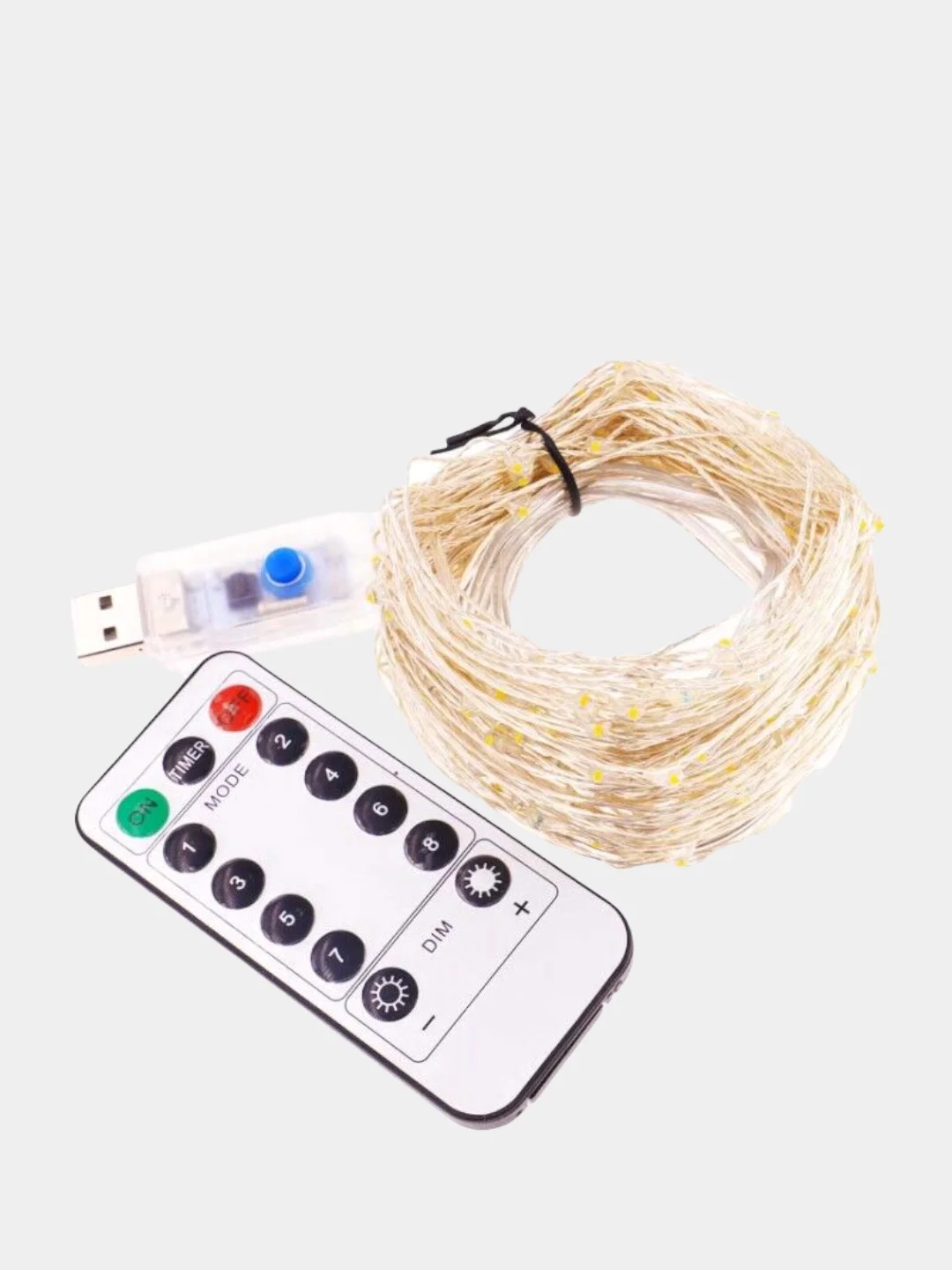 Гирлянда-нить на елку Роса LED USB с пультом, 5 / 10 / 20 метров