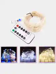 Гирлянда-нить на елку Роса LED USB с пультом, 5 / 10 / 20 метров