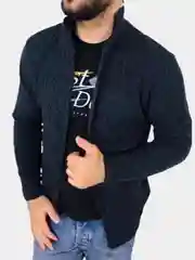 Черный мужской тёплый свитер