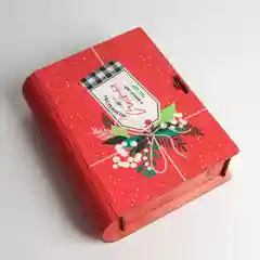 Коралловый коробка-книга деревянная "Новогодняя", 11 видов