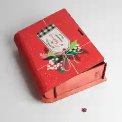 Коралловый коробка-книга деревянная "Новогодняя", 11 видов
