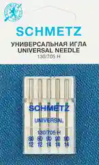 Иглы для бытовых швейных машин, стандартные Schmetz 130/705H, от №60 до №120 - 5 игл