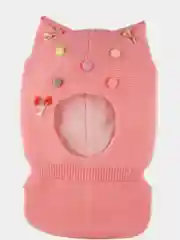 Розовый шлем детский утепленный