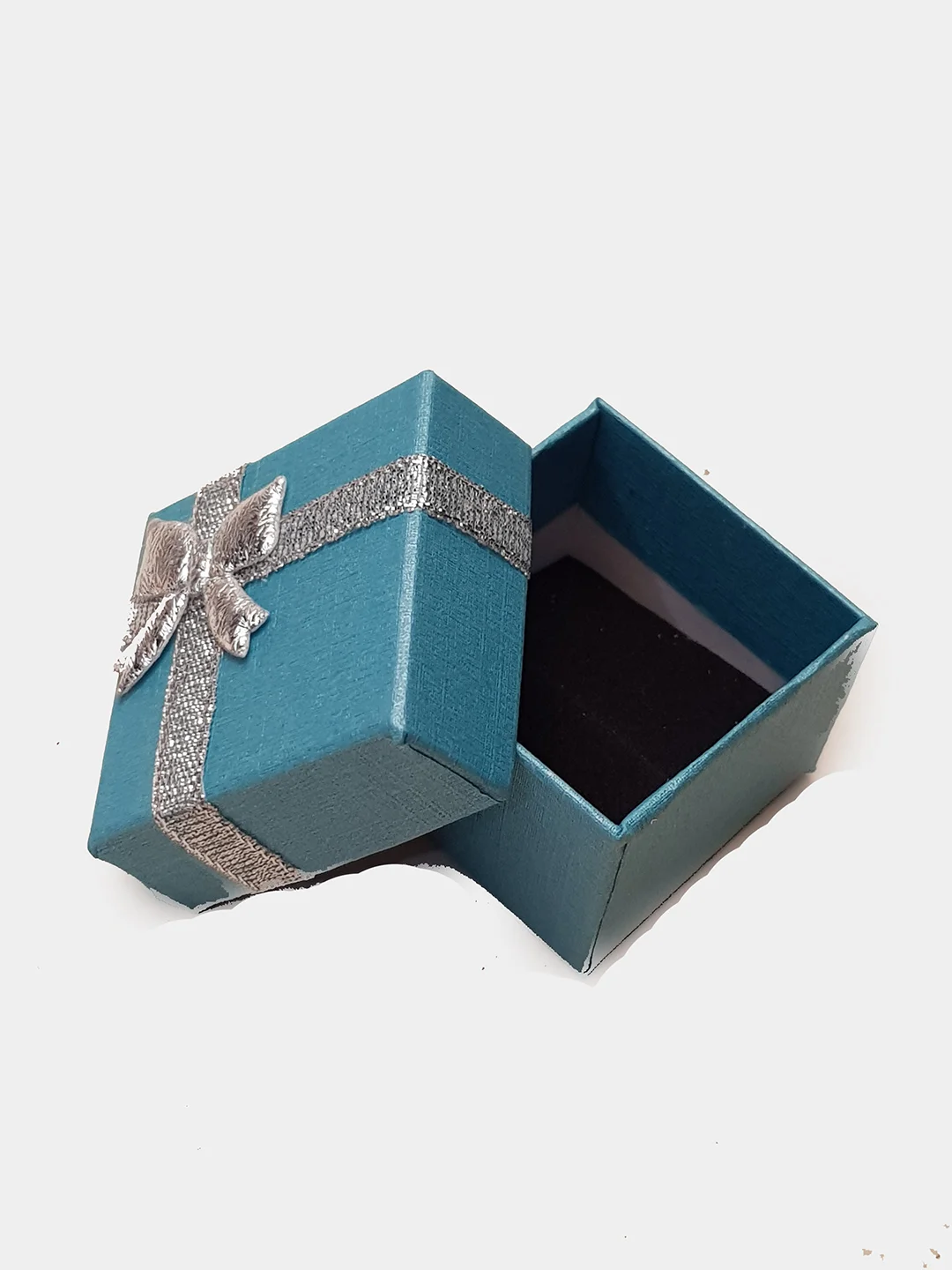 Голубой коробка подарочная для колец и украшений/ коробочка 4*4*3 см шкатулка
