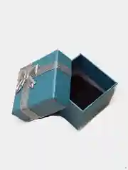 Голубой коробка подарочная для колец и украшений/ коробочка 4*4*3 см шкатулка