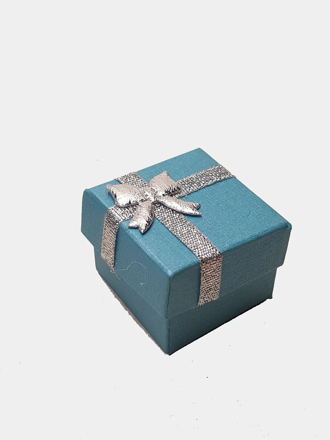 Голубой коробка подарочная для колец и украшений/ коробочка 4*4*3 см шкатулка
