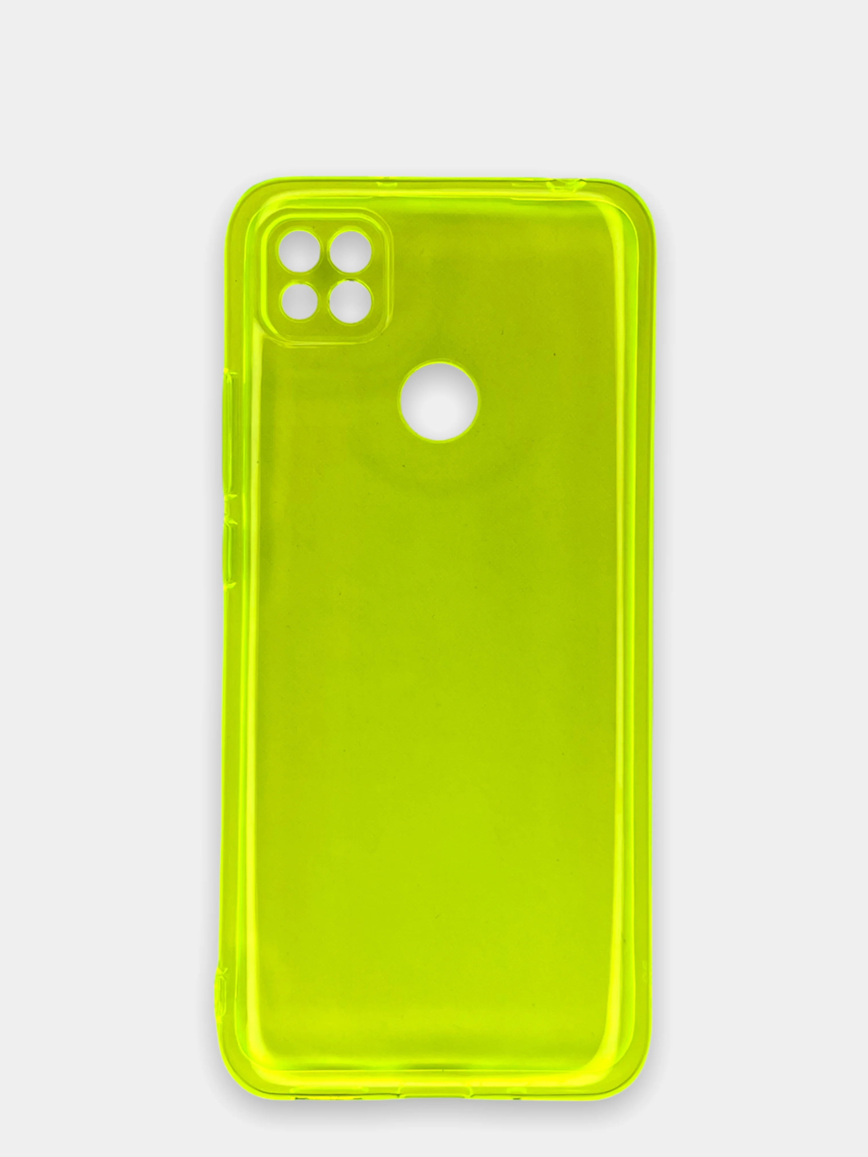 Желтый чехол Xiaomi Redmi 9C, Redmi 9C NFC, Redmi 10A прозрачный плотный неоновый с оттенком
