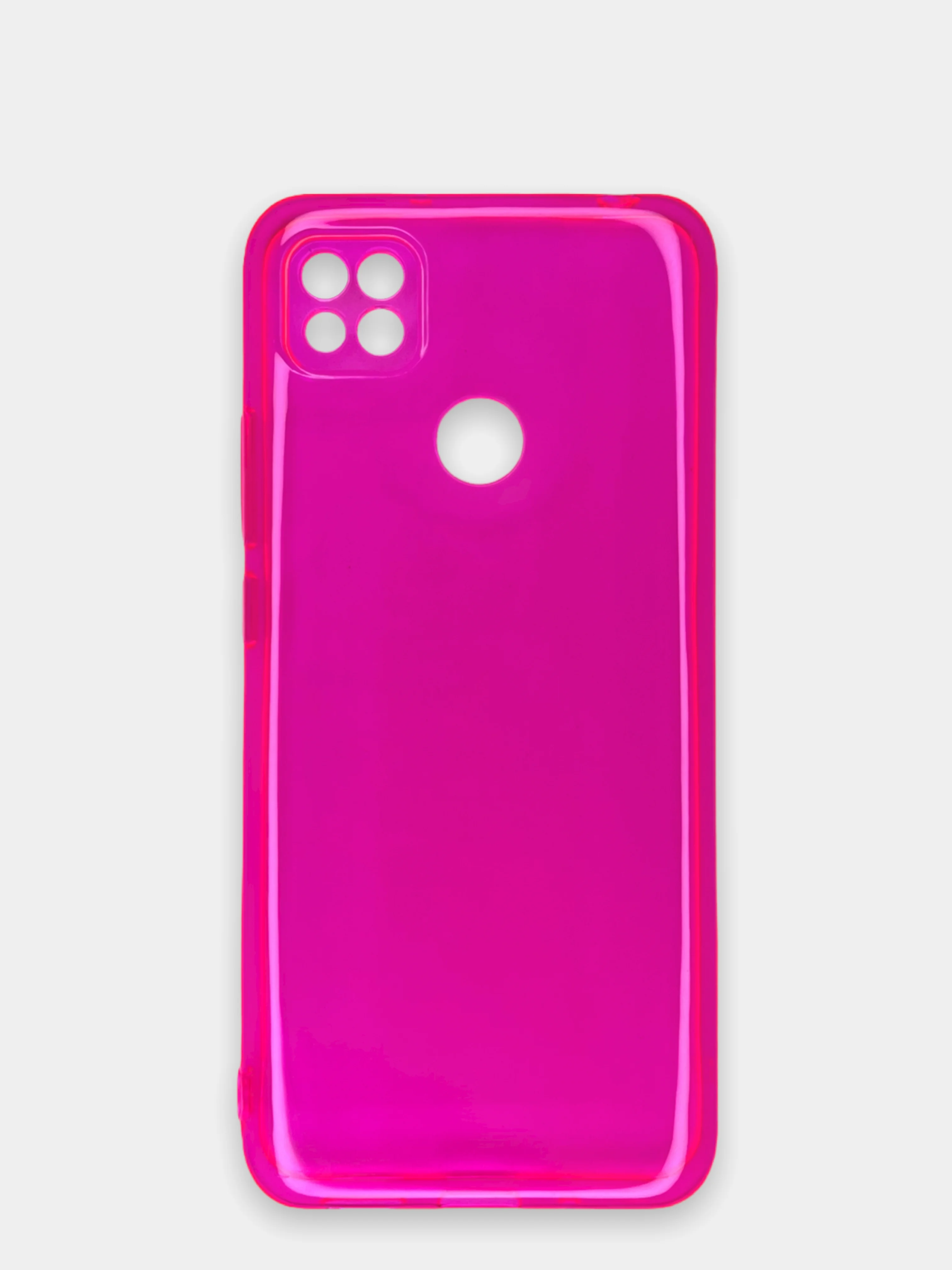 Фуксия чехол Xiaomi Redmi 9C, Redmi 9C NFC, Redmi 10A прозрачный плотный неоновый с оттенком