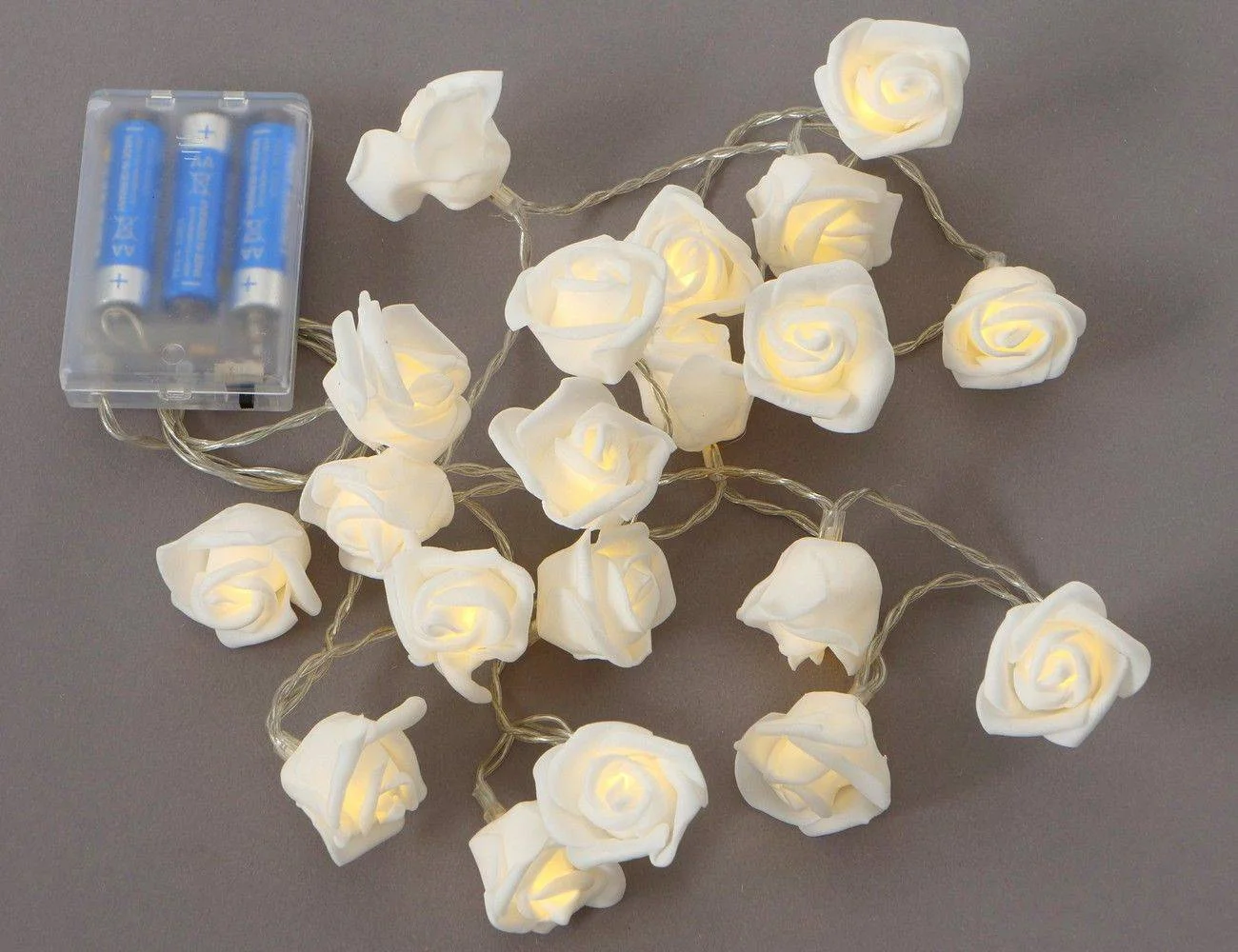Светодиодная новогодняя гирлянда с розами, 20 LED ламп