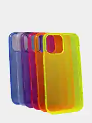 Чехол неоновый для Apple iPhone 13/ 13 Pro/ 13 Pro Max/ 13 Mini силиконовый, прозрачный