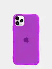 Пурпурный чехол неоновый для Apple iPhone 13/ 13 Pro/ 13 Pro Max/ 13 Mini силиконовый, прозрачный