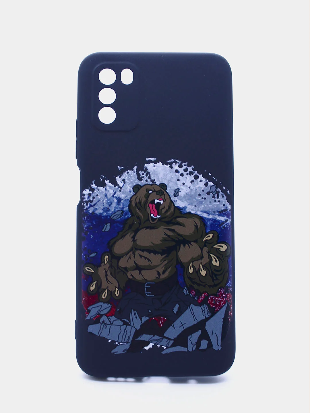 Вишнёвый чехол силиконовый с принтом Xiaomi Poco M3