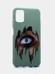 Голубой чехол силиконовый с принтом Xiaomi Poco M3