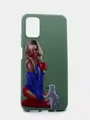 Желтый чехол силиконовый с принтом Xiaomi Poco M3