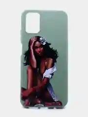 Зеленый чехол силиконовый с принтом Xiaomi Poco M3