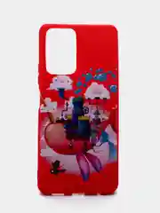 Алый чехол силиконовый с принтом для Xiaomi Redmi Note 10 Pro (редми)
