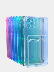 Чехол силиконовый с карманом на iPhone 7/8 Plus, 11, 12, 13, Pro, Pro Max